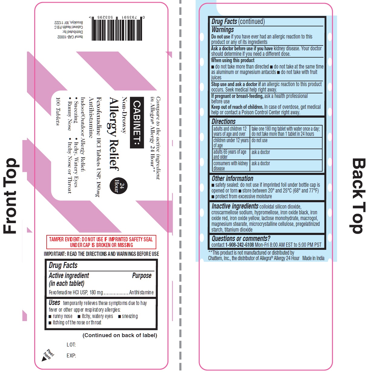 Pill image for Cabinet Allergy Relief Fexofenadine