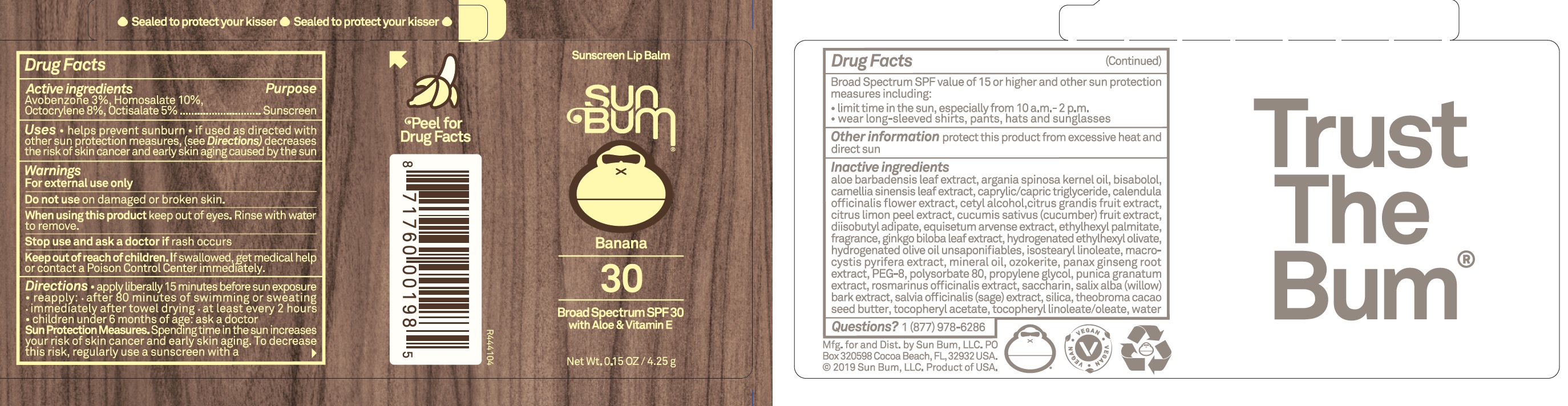 Pill image for Sun Bum Sunscreen Lip Balm Broad Spectrum Spf 30 Banana