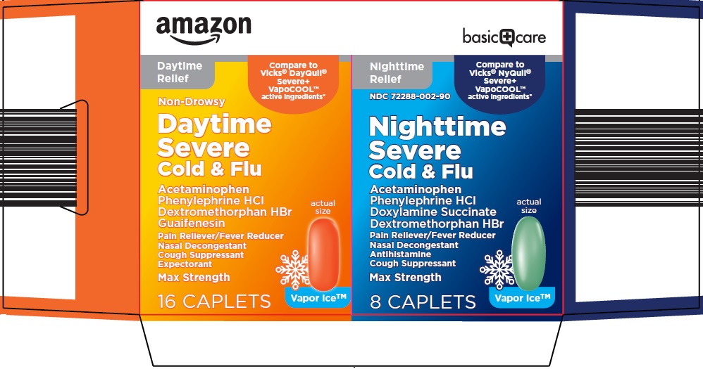 Pill image for Amazon Daytime Severe Cold & Flu Nighttime Severe Cold & Flu Drug Facts