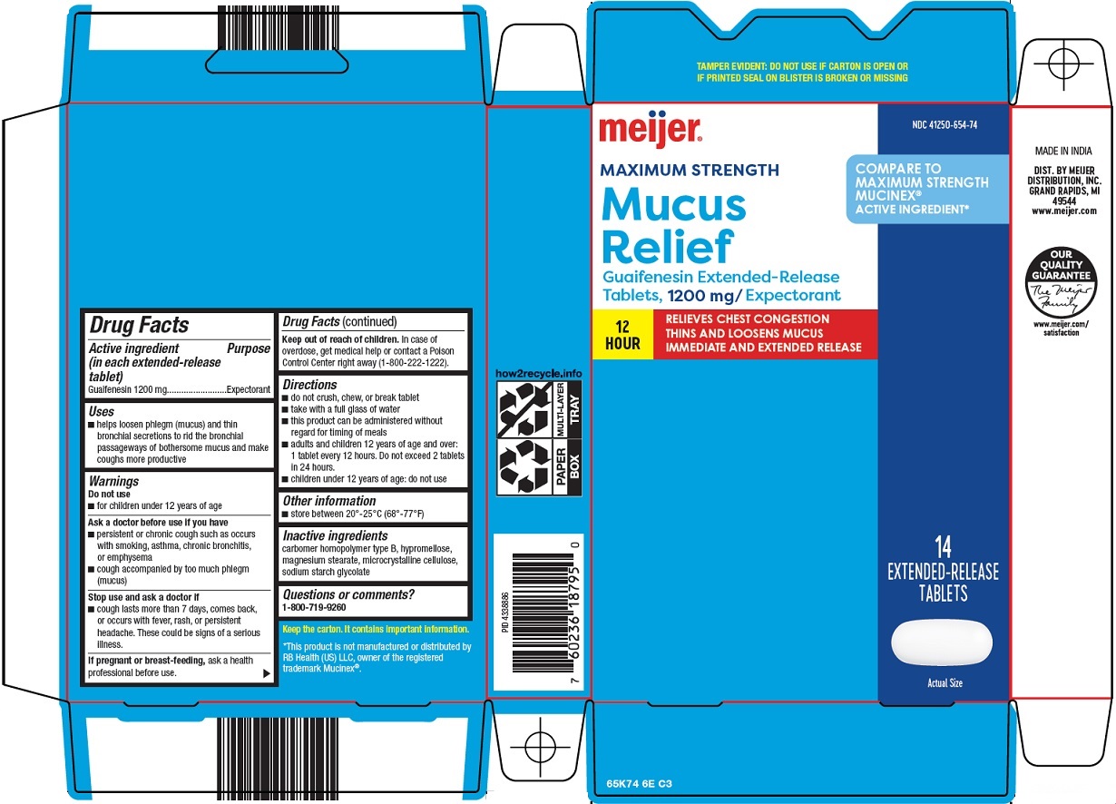 Pill image for Meijer Distribution, Inc. Mucus Relief Drug Facts