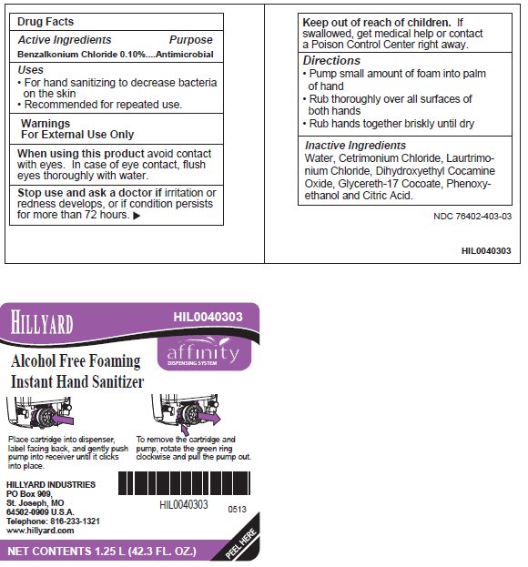 Pill image for Hillyard Alcohol Free Foaming Instant Hand Sanitizer
