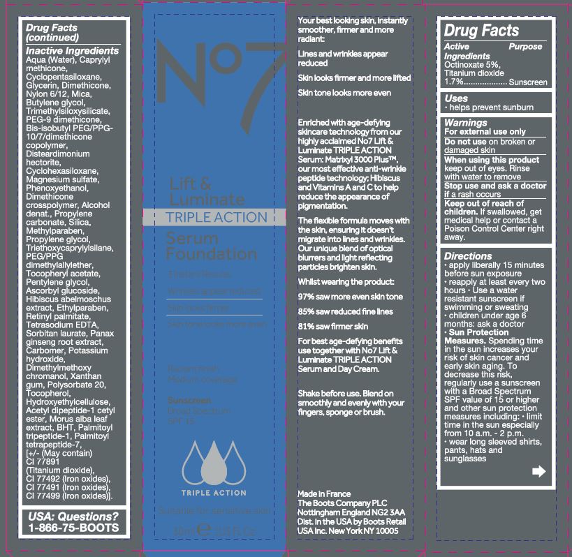 Pill image for No7 lift And Luminate Triple Action Serum foundation Sunscreen Broad Spectrum Spf 15 willow