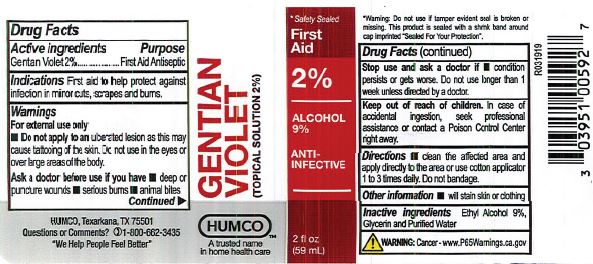 Pill image for Humco Gentian Violet 2%