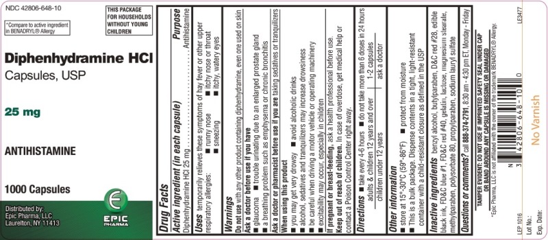Pill image for Diphenhydramine Hydrochloride Capsules, Usp 25 Mg