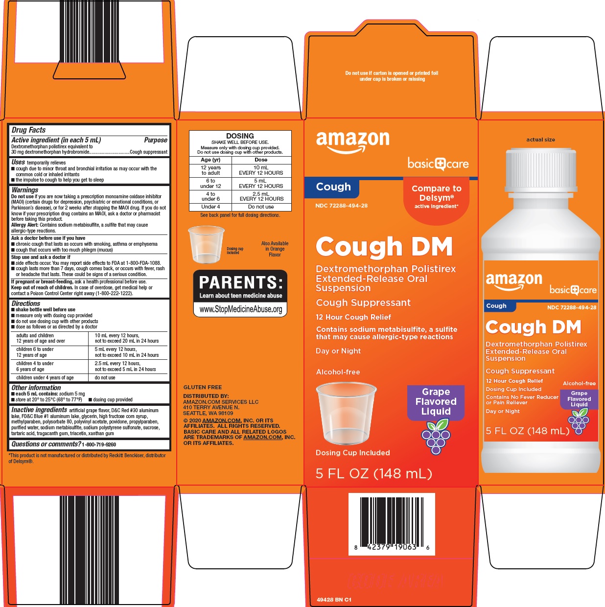 Pill image for Amazon Cough Dm Drug Facts