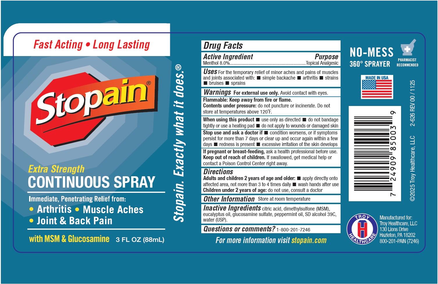 Pill image for Stopain Extra Strength Continuous Spray