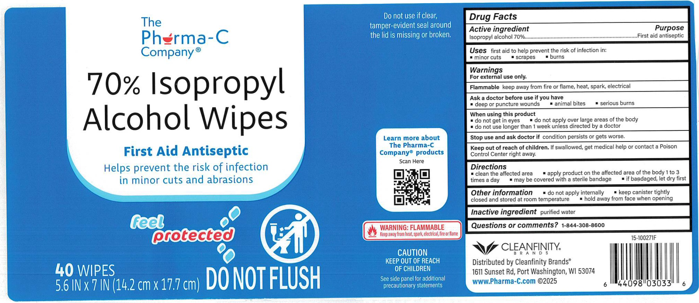 Pill image for The Pharma-c Company 70% Isopropyl Alcohol Wipes