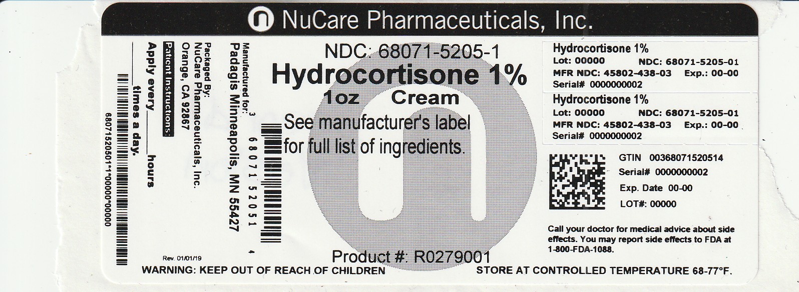 Pill image for Perrigo Hydrocortisone Cream 1% Drug Facts