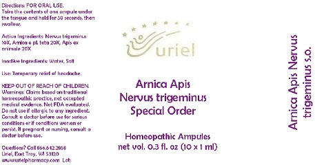 Pill image for Arnica Apis Nervus Trigeminus Special Order