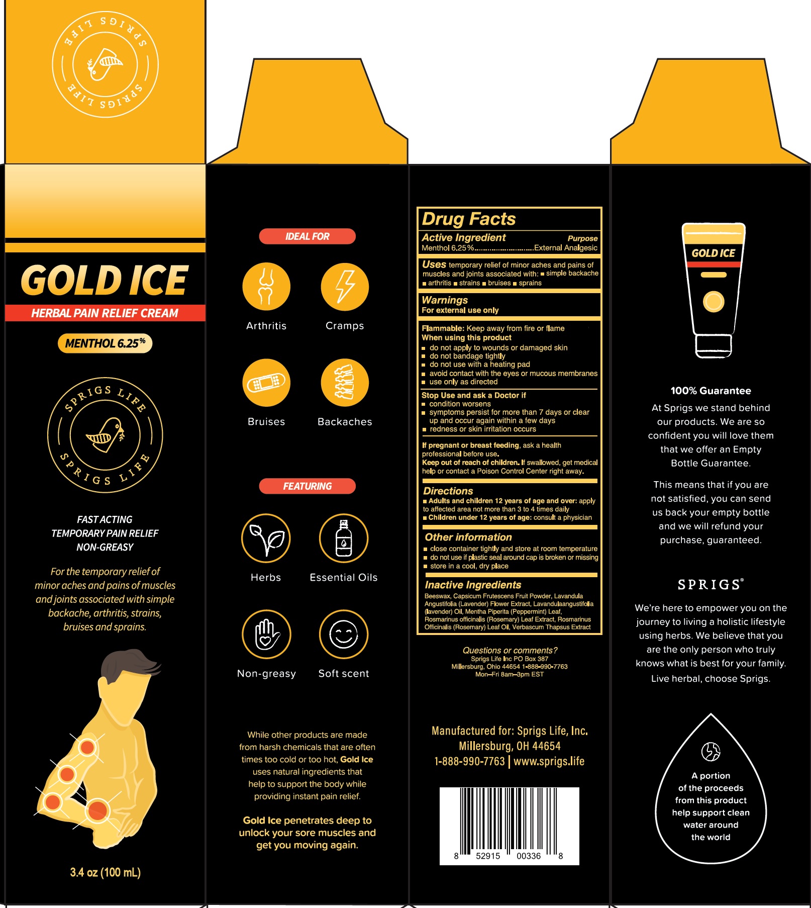 Pill image for gold ice pain relief cream