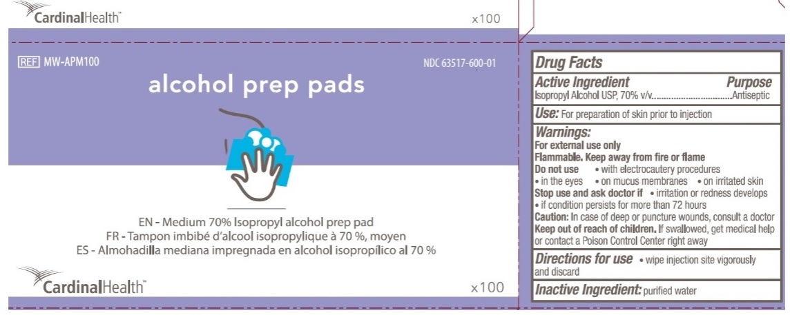 Pill image for Cardinal Medium Alcohol Prep Pads