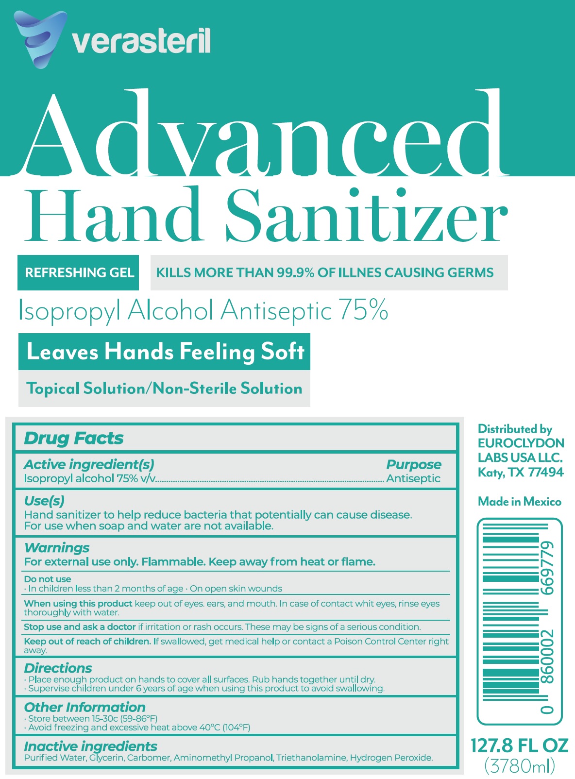 Pill image for Verasteril Advanced Hand Sanitizer