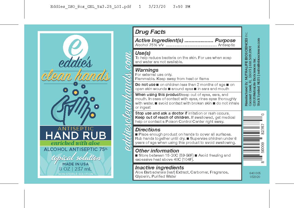 Pill image for Eddie's Gel Hand Sanitizer 8oz Nutralife