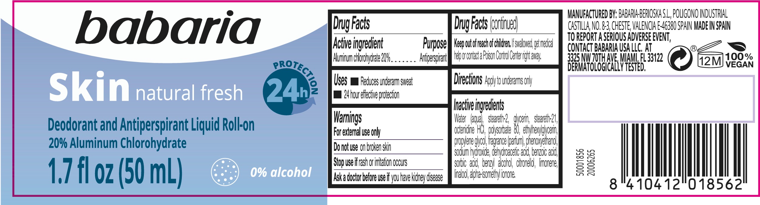 Pill image for Babaria Skin Natural Fresh Deodorant And Antiperspirant Liquid Roll-on