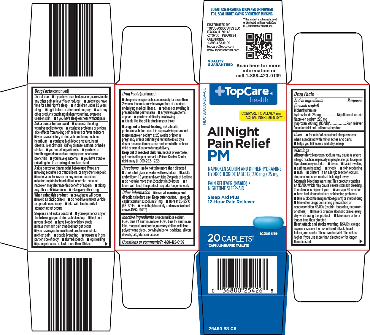 Pill image for Topco Associates Llc. All Night Pain Relief Pm Drug Facts