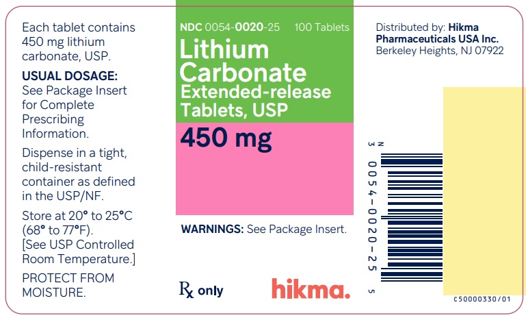 Pill image for Lithium Carbonate Extended-release Tablets Usp, 450 Mg