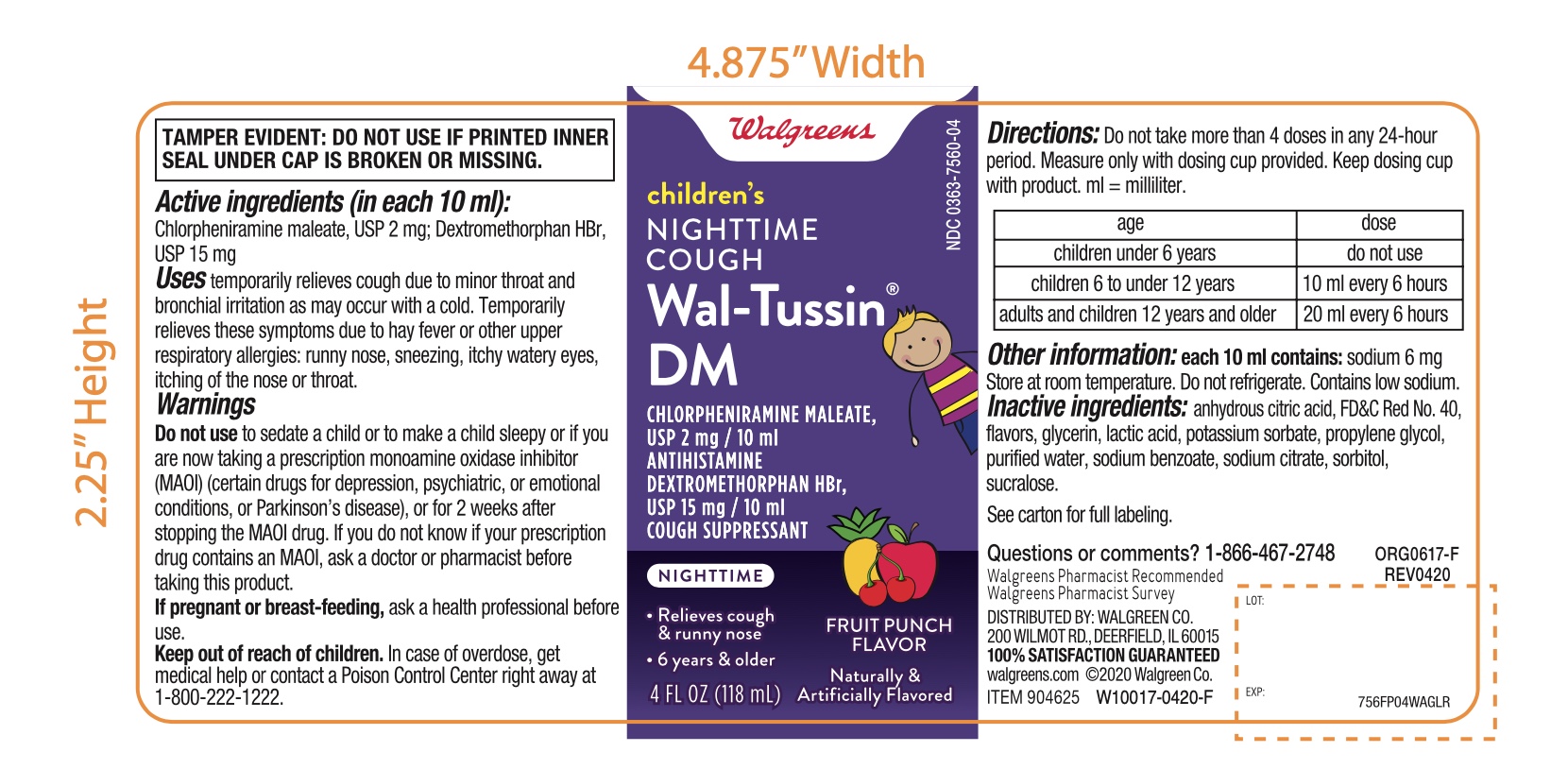 Pill image for Walgreens Children’s Night-time Cough & Chest Congestion