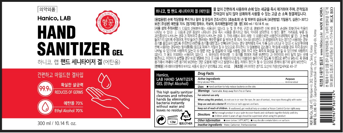Pill image for 78552-001_hanico. Lab Hand Sanitizer Gel