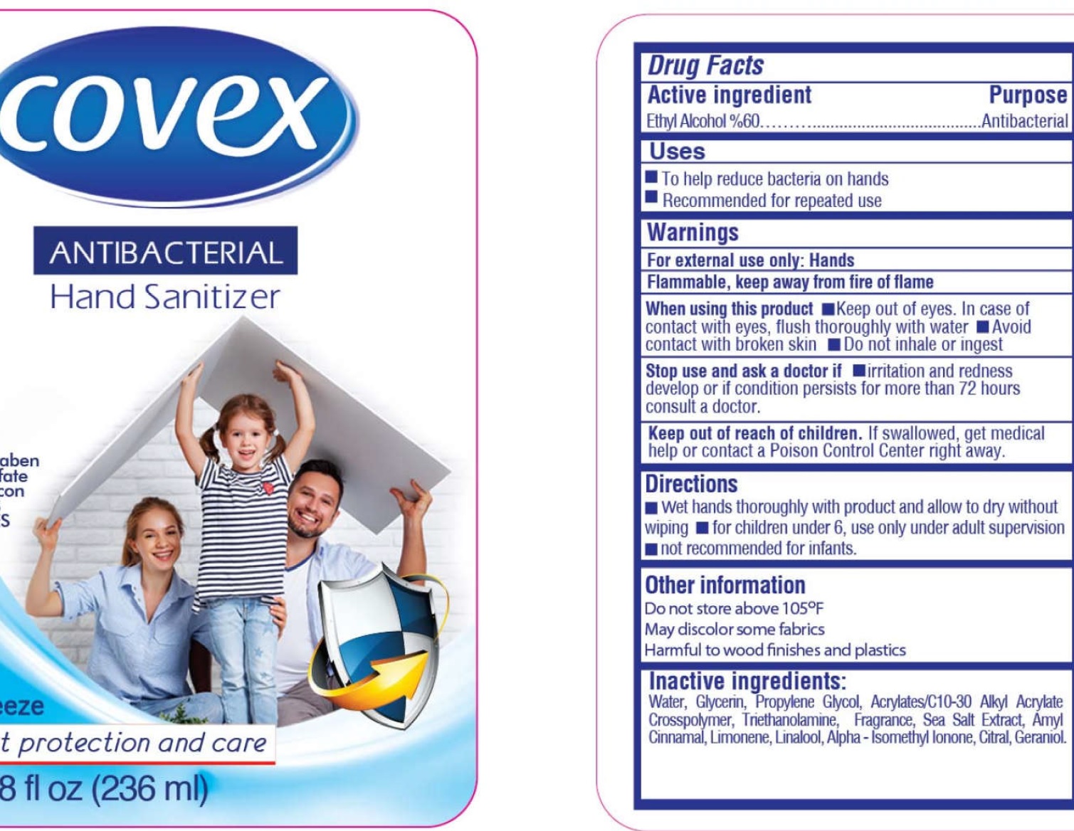 Pill image for Covex Antibacterial Hand Sanitizer, Cool Breeze