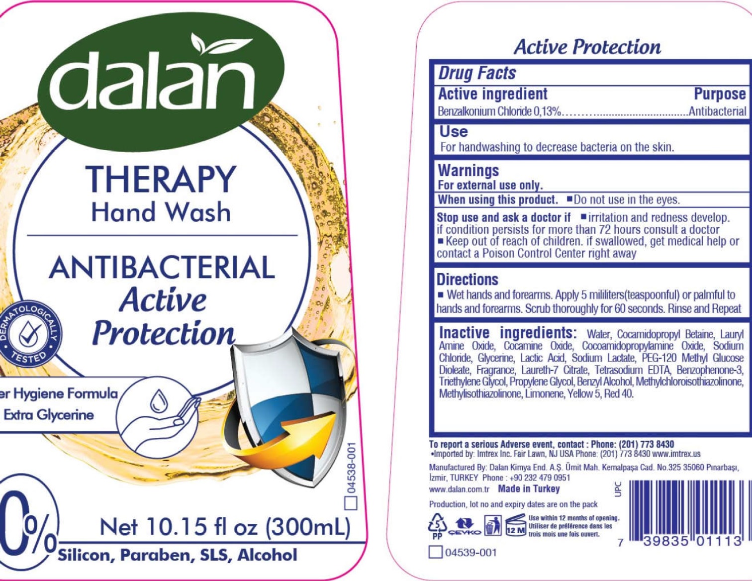 Pill image for Dalan Therapy Antibacterial Hand Wash, Active Protection