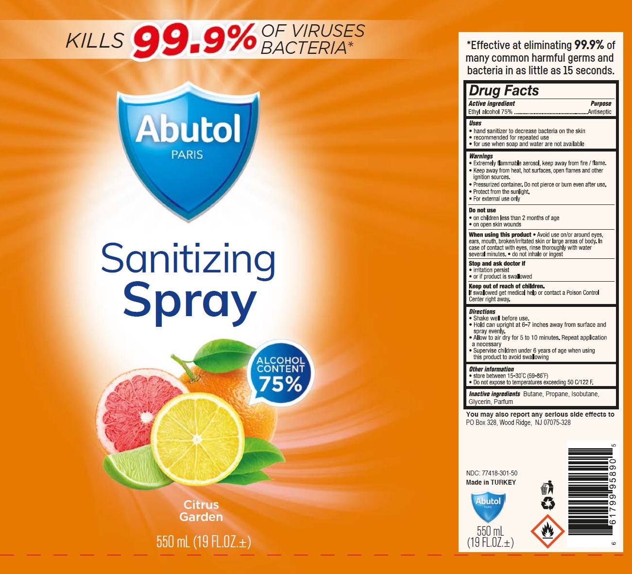 Pill image for Abutol Paris Sanitizing Spray citrus Garden