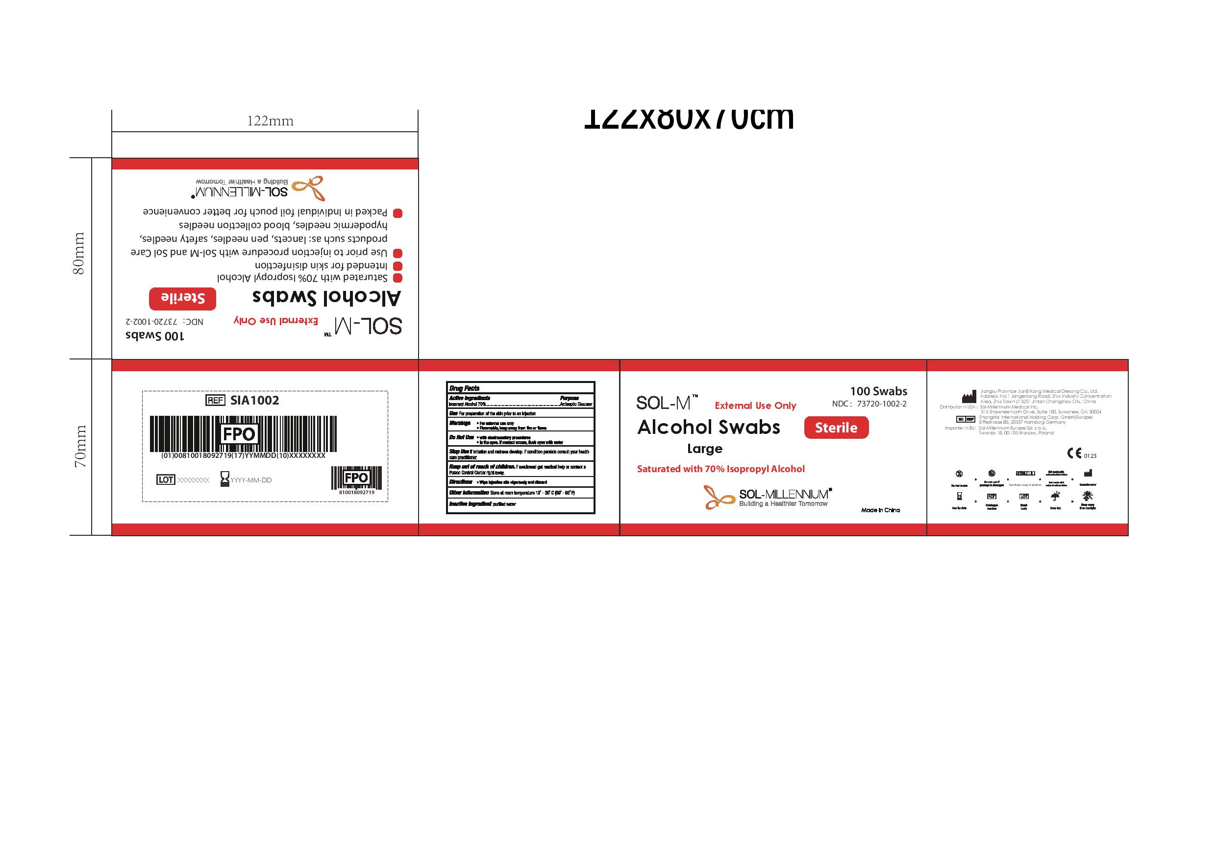 Pill image for Sol-m Alcohol Swabs Large Sterile Box