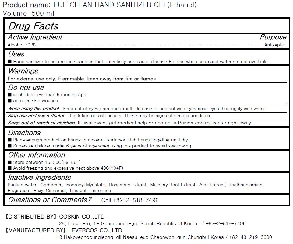 Pill image for Evercos Co. Ltd. - Eue Clean Hand Sanitizer Gel(ethanol)