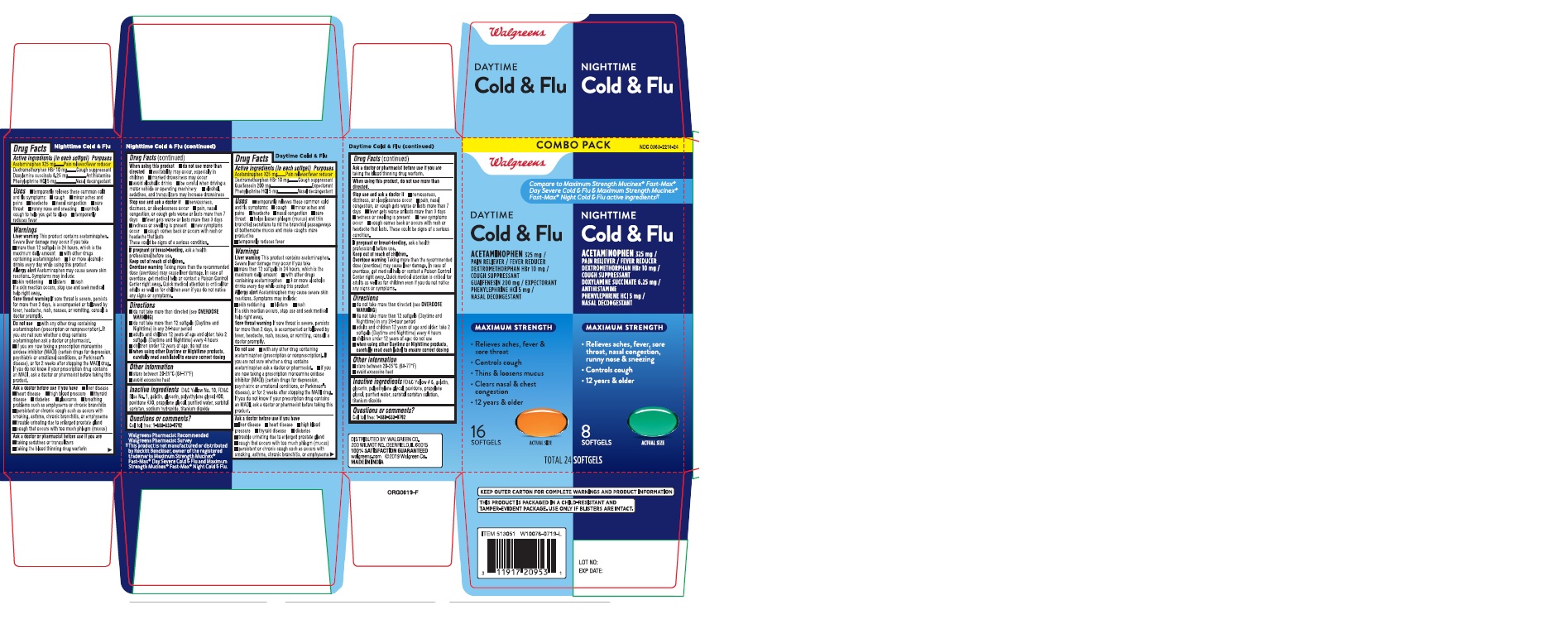 Pill image for Walgreens Daytime & Nighttime Cold And Flu