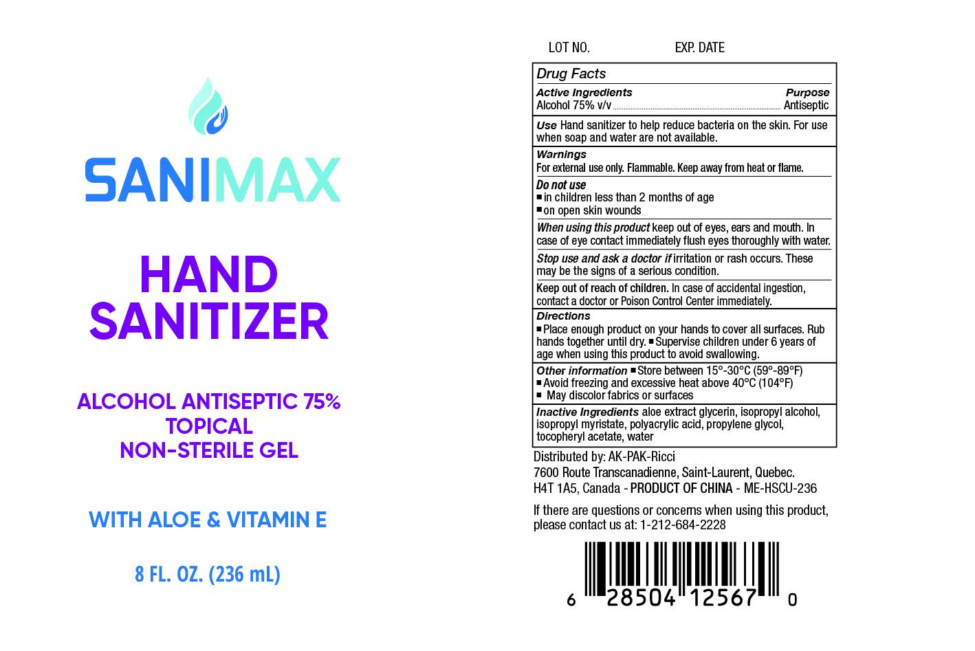 Pill image for Sanimax Hand Sanitizer