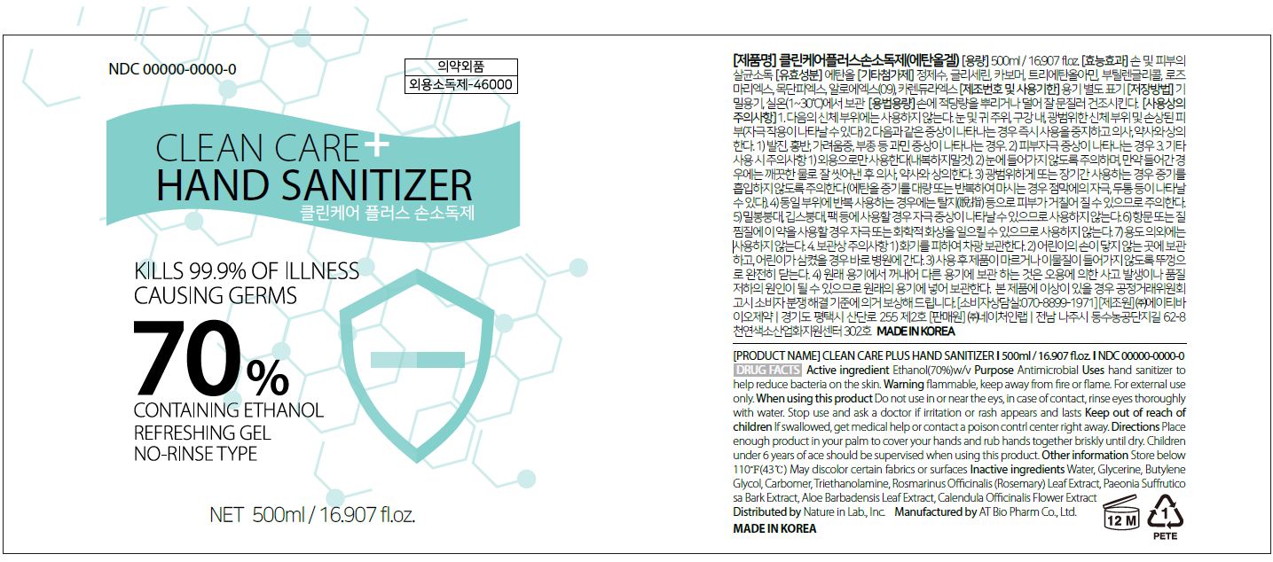 Pill image for At Bio Pharm(nature In Lab) - Clean Care Plus Hand Sanitizer