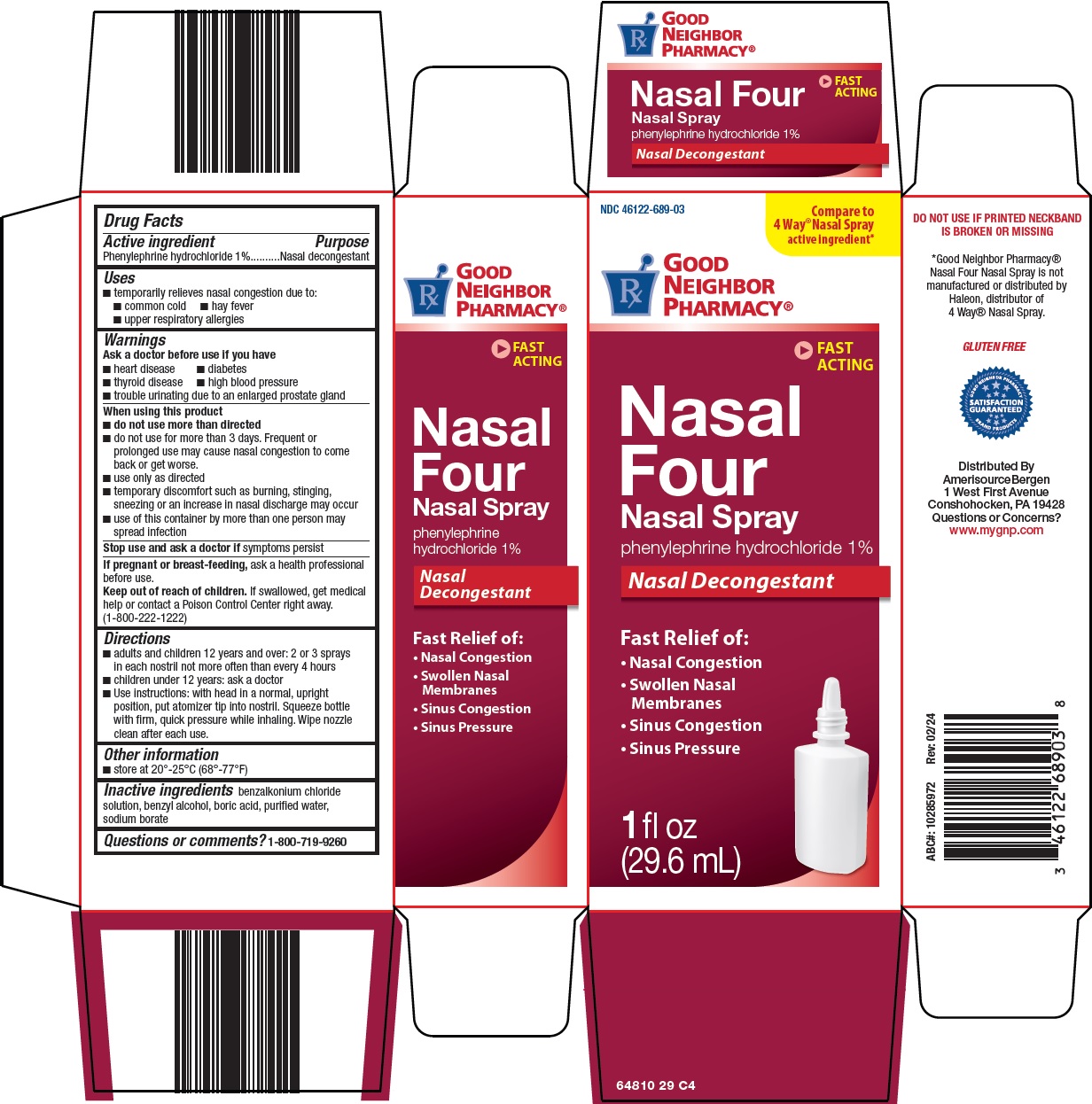 Pill image for Amerisource Bergen Nasal Four Drug Facts