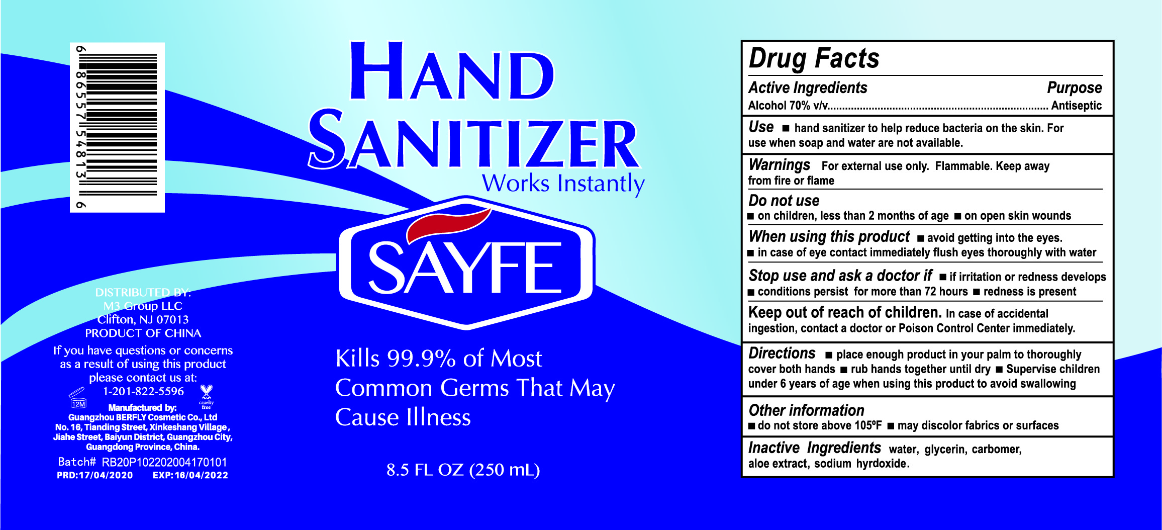 Pill image for Sayfe Hand Sanitizer