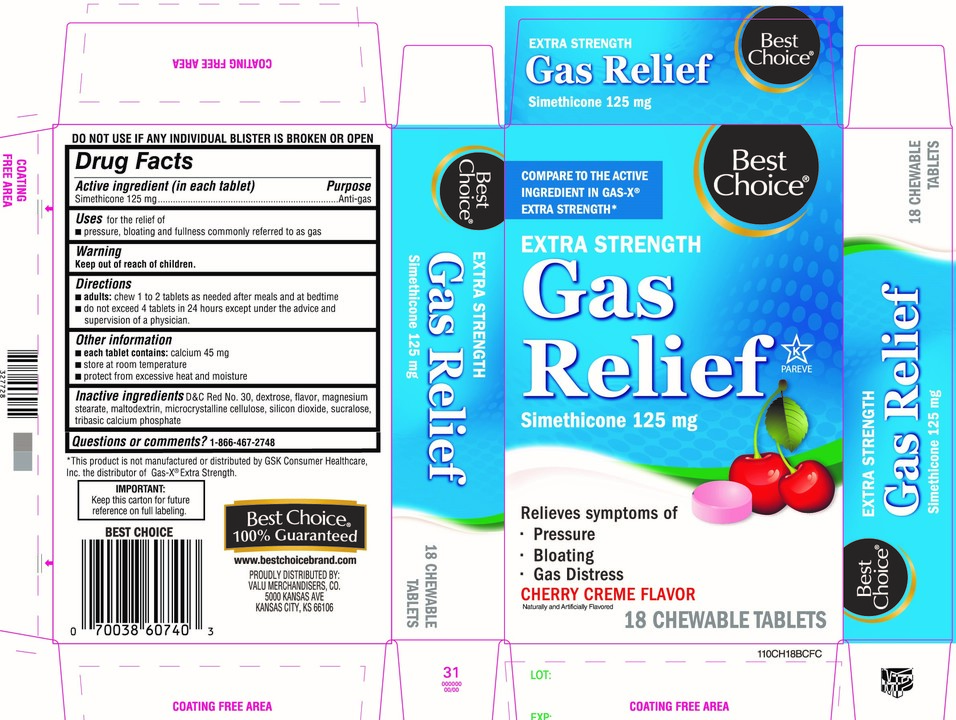 Pill image for Best Choice® Extra Strength Gas Relief