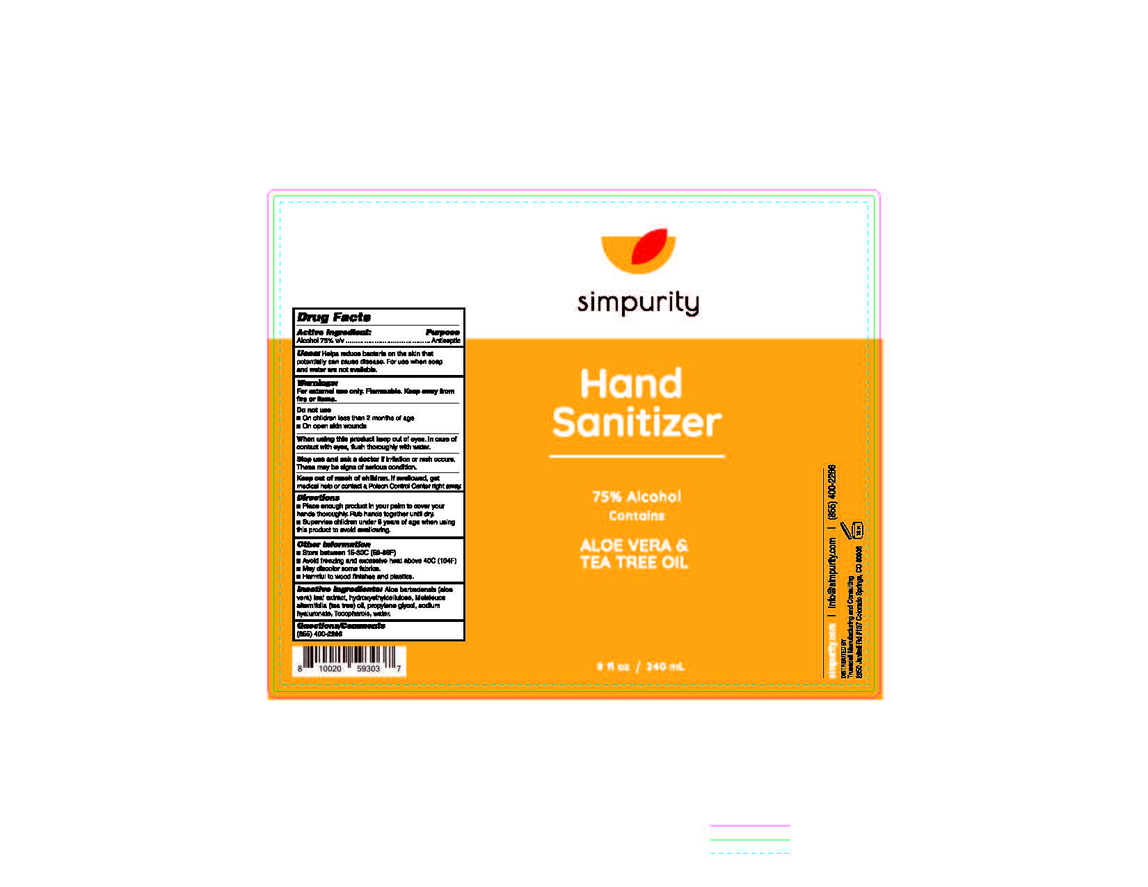 Pill image for Simpurity Hand Sanitizer, 4 Oz.