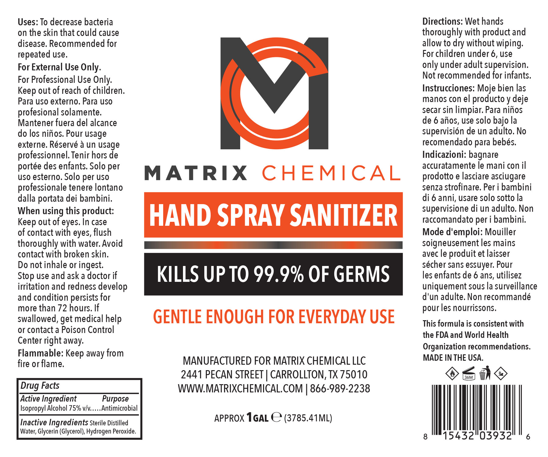 Pill image for Hand Sanitizer 1 Gallon Spray