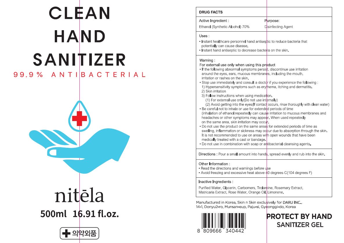 Pill image for Skin N Skin Co., Ltd. (daru) - Nitela Clean Hand Sanitizer