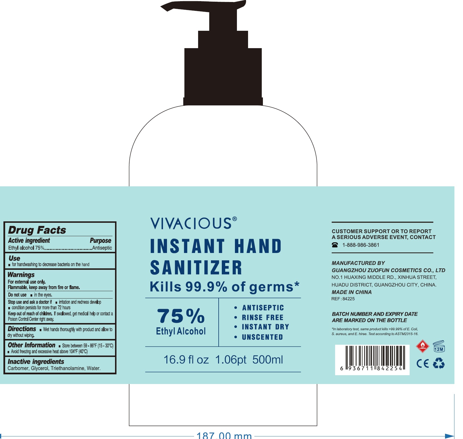 Pill image for vivacious instant hand sanitizer