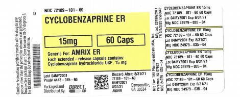 Pill image for Cyclobenzaprine Er