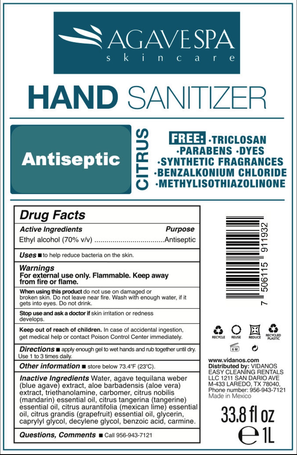 Pill image for Hand Sanitizer Agavespa Skincare