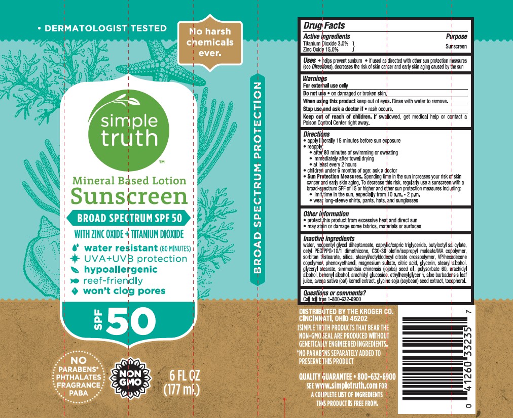 Pill image for Simple Truth Mineral Based Spf 50 Sunscreen Lotion