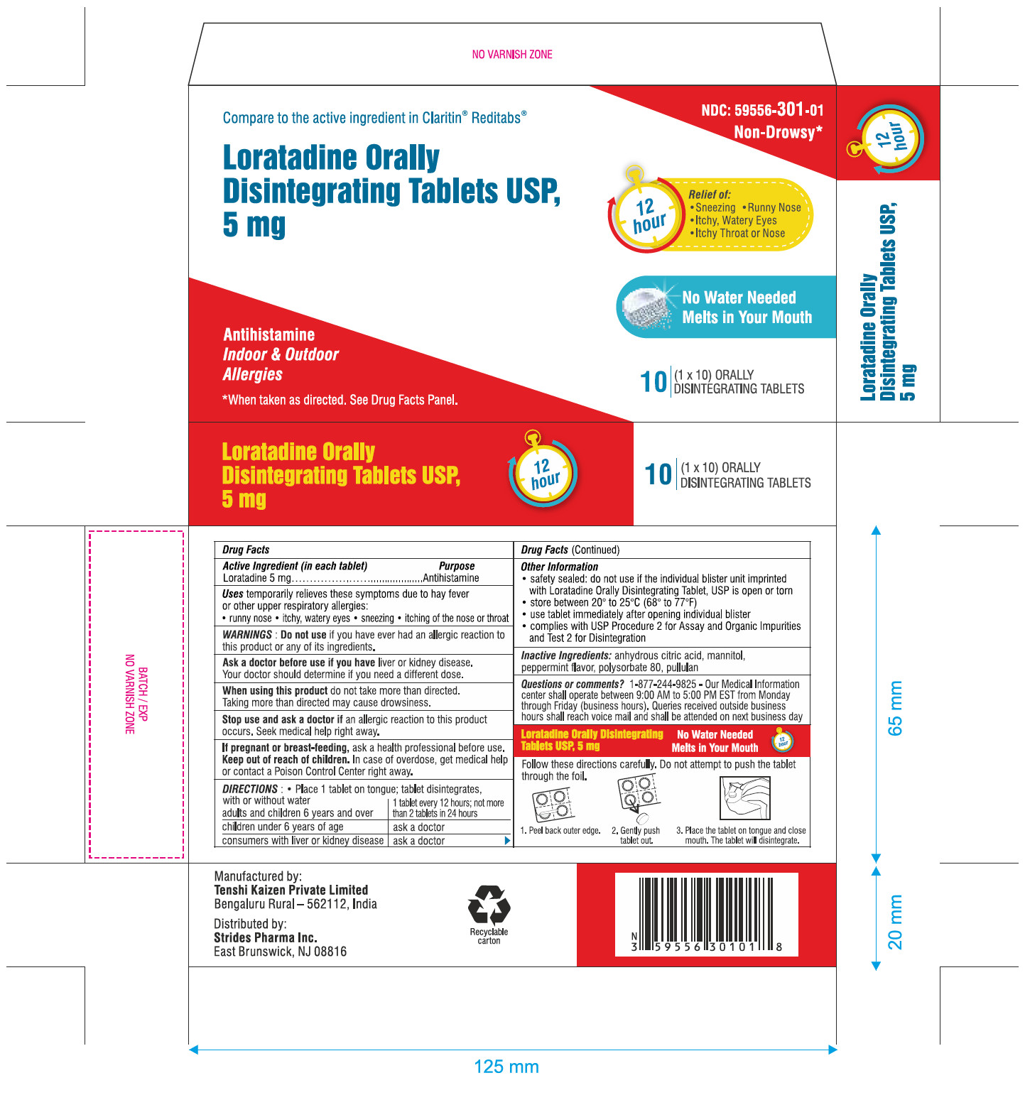 Pill image for Loratadine Orally Disintegrating Tablets Usp