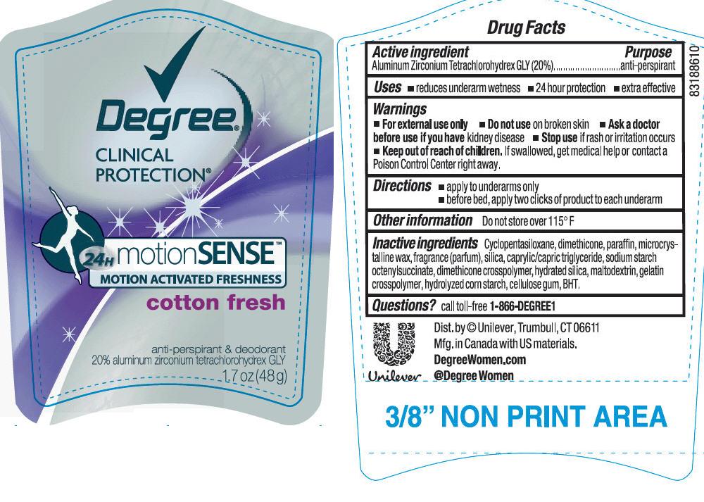 Pill image for Degree Clinical Protection Motion Sense Cotton Fresh Antiperspirant Deodorant