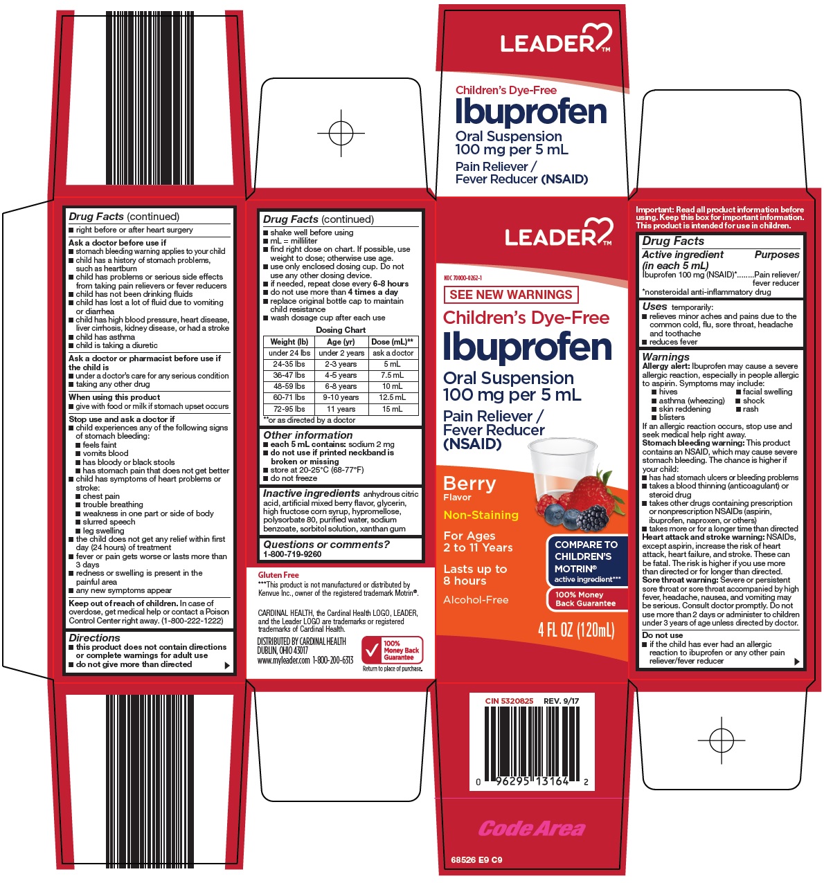 Pill image for Cardinal Health Ibuprofen Drug Facts