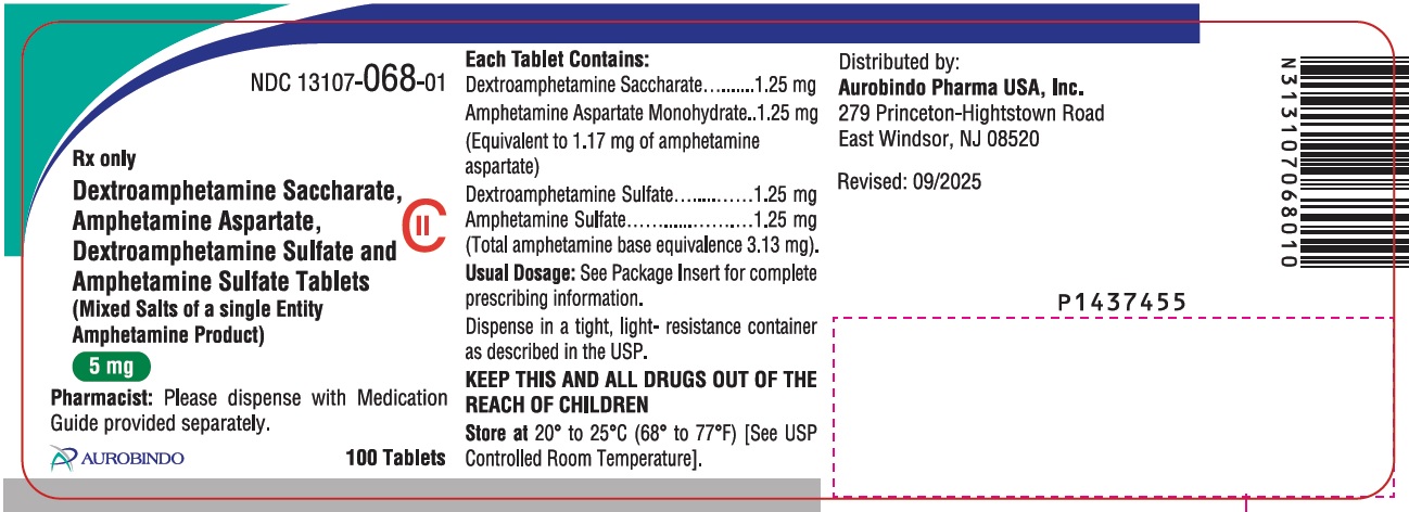 Pill image for Dextroamphetamine Saccharate, Amphetamine Aspartate, Dextroamphetamine Sulfate And Amphetamine Sulfate Tablets Cii