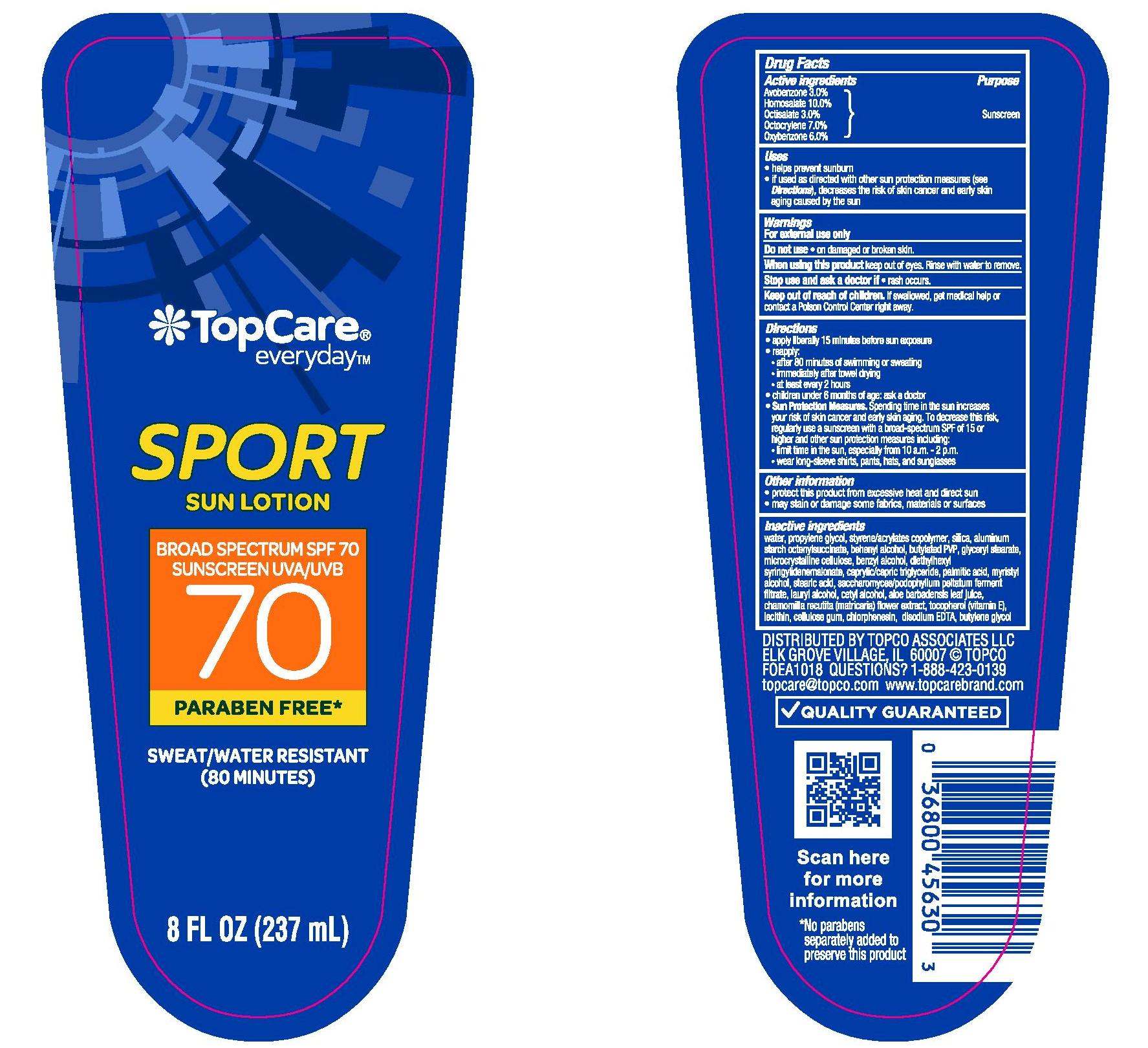 Pill image for topcare everyday sport spf 70 sun lotion