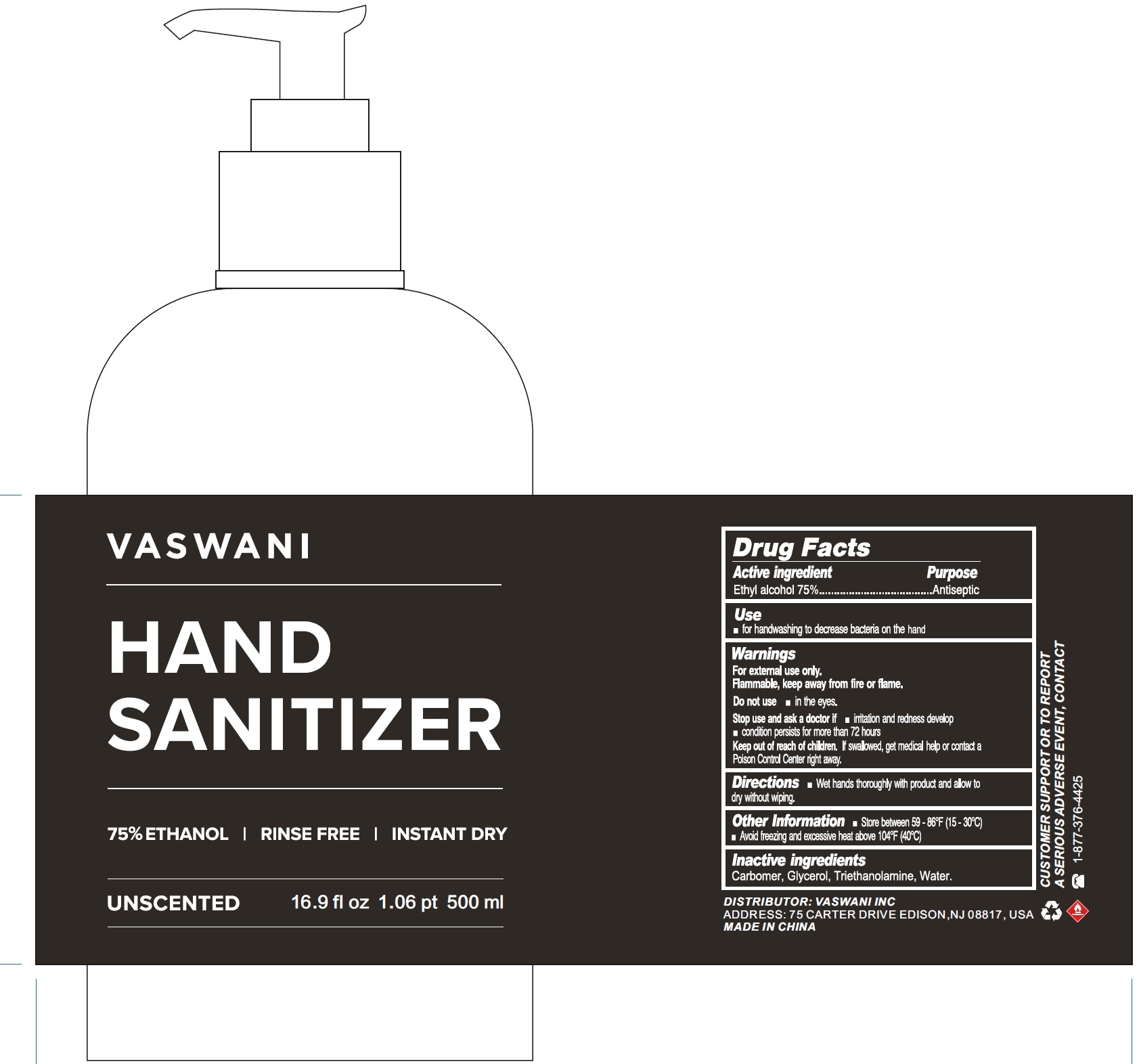 Pill image for vaswani instant hand sanitizer