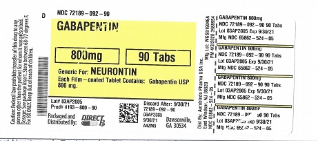 Pill image for Gabapentin