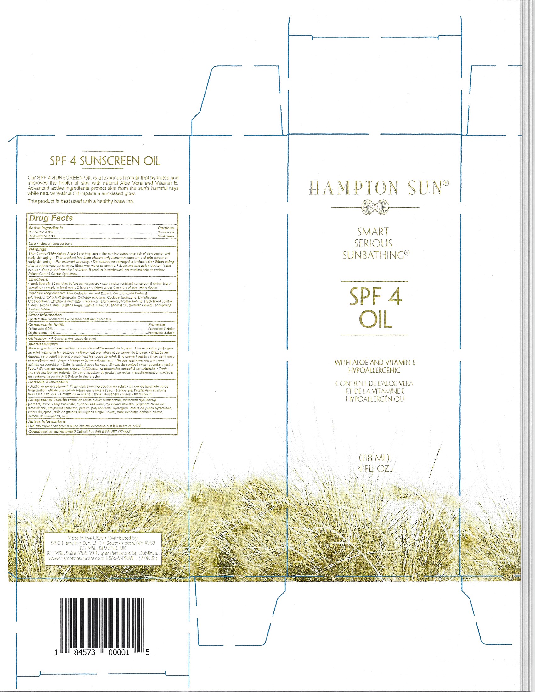 Pill image for Hampton Sun Spf 4 Sunscreen Oil