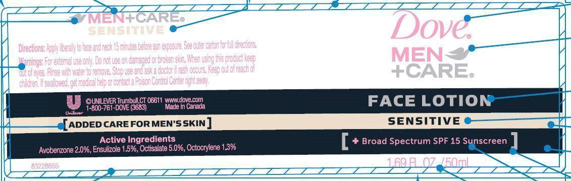 Pill image for Dove Men Plus Care Sensitive Face Lotion Spf 15