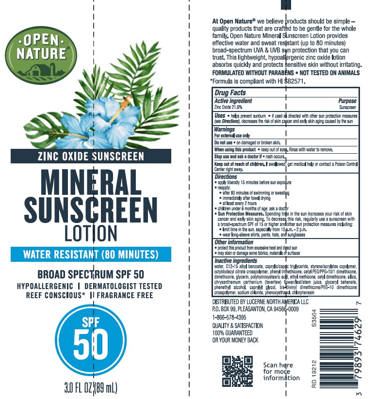 Pill image for Open Nature Spf 50 Mineral Sunscreen Lotion